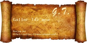 Galler Tímea névjegykártya