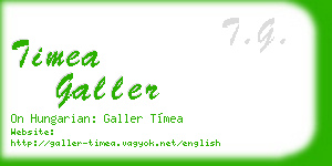 timea galler business card